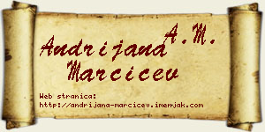 Andrijana Marčićev vizit kartica
